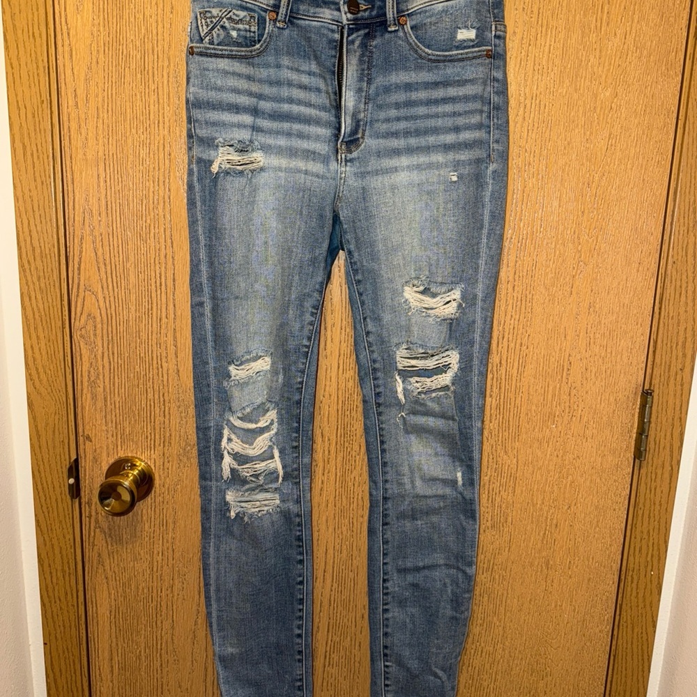 Buckle Black, Distressed Skinny Jeans, Size 26, Women’s